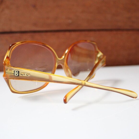 Vintage Terri Brogan Oversized Sunglasses Amber Yellow Gradient Made in Canada - Picture 6 of 9